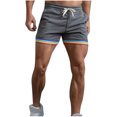 thumbnail image 1 of Mens Shorts Mens Casual Solid Color Casual Drawstring Pockets Elastic Sports Shorts, 1 of 7
