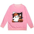 thumbnail image 4 of GDREDA Chandails à Capuchon et Chandails pour Filles, Mignons, Imprimés, Col Rond, Manches Longues, Mode Halloween pour Enfants, Rose, 2-3 Ans, 4 of 4