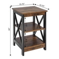 thumbnail image 4 of Convenience Concepts Oxford Table d'Appoint avec Étagères, Fini Bois Muscade, 4 of 5
