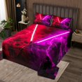 thumbnail image 2 of Erosebridal Teens Lightsaber Coverlet Set King, Futuristic Rectangle Bedding Set, Lightning Decor, 2 of 5