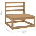 thumbnail image 4 of vidaXL 3 Piece Garden Lounge Set Honey Brown Solid Pinewood, 4 of 4