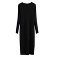 thumbnail image 2 of Dvkptbk Chandails pour Femmes Chandail pour Femmes Robe Tricotée Tricotée Robe Moulante à Manches Longues pour Femmes Jupe Portefeuille Moulante Vêtements en Liquidation, 2 of 7
