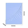 thumbnail image 3 of Double Bed Fitted Sheet | Non-Slip All-Inclusive Mattress Protector | Soft Stretch Polyester | Elastic Pocket Fits 15" Mattress | Easy Care | Multiple Colors | 203x153x30cm, 3 of 8