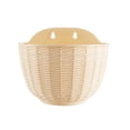 thumbnail image 2 of SouMaox Wall Mounted Flower Pot, Rattan Texture Semi Circular Design, Lightweight Hanging Basin, Vertical Gardening for Indoor Outdoor Decor, 2 of 8