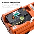 thumbnail image 3 of QualitChoice Label Printer Tape Waterproof 8 Meter Self-adhesive Shopping Mall PET Maker Ribbon Replacement for P-Touch Black on Green 1Set, 3 of 6