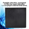 thumbnail image 4 of External Dvd Drive, External Dvd Burner Faster Transmission Speed Error Correction Function Ultra-thin Super Speed 3.0 Blue Light  for Laptop Black, 4 of 7