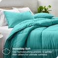 thumbnail image 2 of Bare Home Ensemble de Couette en Alternative au Duvet d'Oie - Ensemble 2 Pcs - Lit Simple/simple TG, Turquoise, 2 of 7