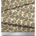 thumbnail image 3 of Soimoi Polyester Crepe Fabric Leaves & Floral Block Print Fabric by Yard 42 Inch Wide, 3 of 3