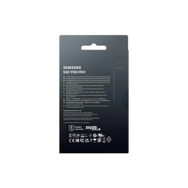 SAMSUNG SSD 9100 PRO 4TB, PCIe 5.0x4 M.2 2280, Seq. Read Speeds Up