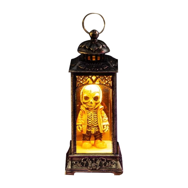 Halloween LED Skeleton Flameless Candle Light Battery Operated Spooky Decor for Party Bar Room Home Festival Use