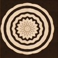 thumbnail image 1 of Ahgly Company Tapis d'Intérieur Lavable en Machine Carré Transitionnel Noir Brun, 4 Pieds Carré, 1 of 7