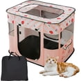 thumbnail image 4 of Collapsible Dog Crate Portable Cat Cage Pet Delivery Room Suitable for Dogs/Cats/Rabbits/Pets,ZBH,Pink, 4 of 8