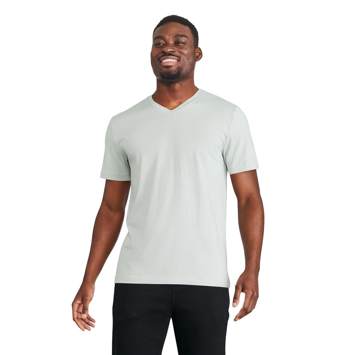 T-shirt extensible avec encolure en V George pour hommes