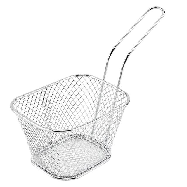 Mini Fry Chips Basket Stainless Steel Fries Holder Cooking Tool