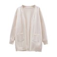 thumbnail image 1 of fatyb Girls Long Sleeve Cardigans Open Front Oversized Sweaters Casual Loose Outwear Coats with Pockets, 1 of 7