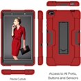 thumbnail image 4 of Mignova pour Lenovo Tab E8/TB8304F Étui pour Tablette 8,0 Pouces, Étui Hybride Robuste Antichoc avec Armure Rigide, Protection Intégrale avec Support Intégré pour Lenovo Tab E8/TB8304F 8,0 Pouces (Rouge/noir), 4 of 7