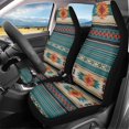 thumbnail image 2 of ORUYROP Tribal Navajo Geometric Style Car Front Seat Covers Southwestern Aztec Pattern Bucket Seats Protector, Universal Fit for Vehicle Sedan SUVs- Pack of 2, 2 of 5