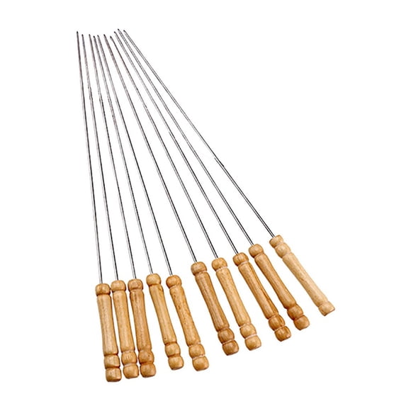 CEHVOM Brochettes de Kebab en Acier Inoxydable pour BBQ Bâton de Barbecue Aiguille Longue pour Grillade Liquidation