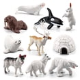 thumbnail image 4 of Ensemble de Figurines d'Animaux d'Hiver Arctique 10 Pcs Modèles d'Animaux Miniatures Collection de Jouets Éducatifs, 4 of 9