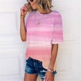 thumbnail image 4 of Wolfast T-Shirts pour Femmes Mode T-Shirt Imprimé Manches Courtes Blouse Col Rond Hauts Décontractés Manches Courtes Blouses pour Femmes, 4 of 9