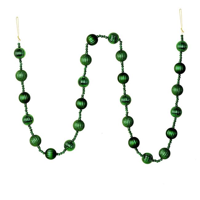Vickerman M183524 Guirlande à Rayures Émeraude de 6 Pi
