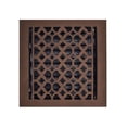 thumbnail image 1 of Cast Iron Floor Vent Cover 9″ x 9″ with Adjustable Damper – Heavy Duty Tudor Mushroom Design Decorative HVAC Register, Powder Coated Repaintable Rust-Free Air Vent Grille for Floors & Walls – VR 100, 1 of 8