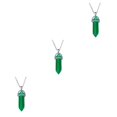 thumbnail image 3 of QualitChoice Hexagon Column Charm Exquisite Women Men Making Findings Handmade Anniversary Hanging Pendants Colorful Crystal Green 3Set, 3 of 6