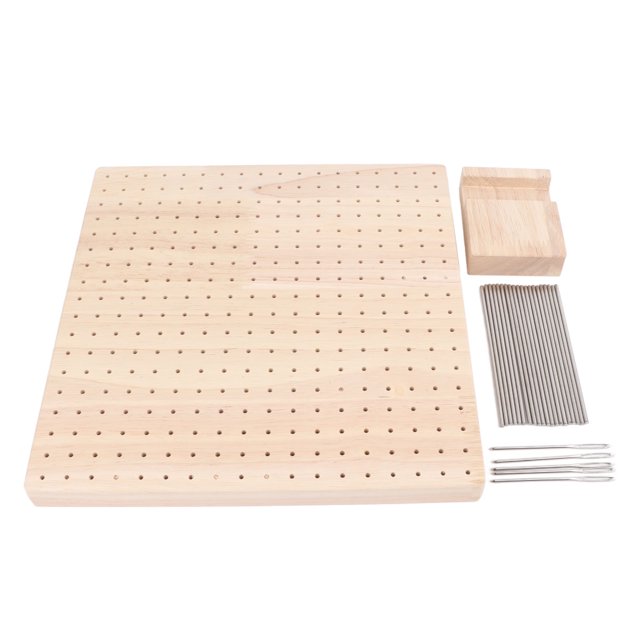 Crochet Blocking Board, Granny Square Wooden Crochet Blocking Board 20Pcs Steel Pins Accurate For DIY Projects