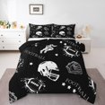 thumbnail image 2 of Erosebridal Ensembles de Couette Rugby City Format Simple, Couettes et Duvets de Soccer Vintage, Décor Thème Soccer, Réversible 2 Pcs, 2 of 8