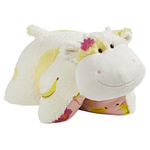 Pillow Pets Sweet Scented Banana Cow Stuffed Animal Plush Toy , White