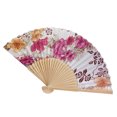 thumbnail image 1 of VogueV Ladies Satin Folding Fan - Elegant Handheld Cooling Accessory K, 1 of 3