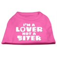 thumbnail image 1 of I'm A Lover Not A Biter Screen Printed Dog Shirt   Bright Pink Xxl (18), 1 of 1