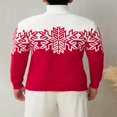 thumbnail image 2 of Christmas Family Matching Sweater Snowflake Turtleneck Long Sleeve Knitted Pullovers, 2 of 5