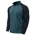 thumbnail image 2 of Yuyuzo Men Gym Tops Tees Workout Shirts 1/3 Zipper Neck Long Sleeve Solid Color Patchwork Pullover Golf Blouse, 2 of 7
