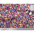 thumbnail image 3 of Soimoi Velvet Fabric Triangle Geometric Fabric Prints by Yard 58 Inch Wide, 3 of 3