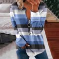 thumbnail image 1 of Liquidation à 50 % Chandail Surdimensionné pour Femmes 2023 Hauts Automne Manches Longues Chandail Ample Chemise Chic Décontractée Dames Chandails à Rayures à Col Rond, 1 of 5