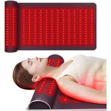 Red Light Therapy Tapis-63 * 27 Po, Couverture de Luminothérapie Infrarouge pour la Taille, le Dos, l'Épaule, Soulagement de la Douleur Corporelle Complète, Usage à Domicile