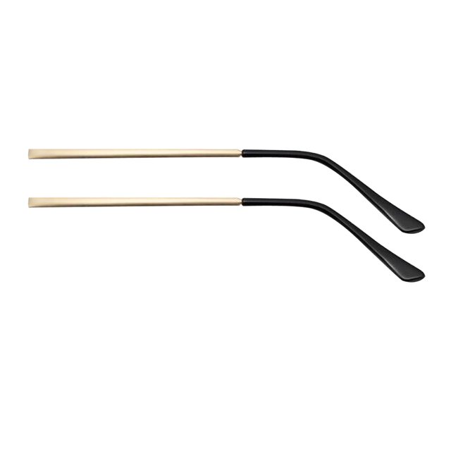 Milaget 2 Pcs Remplacement de Tempe Accessoires de Réparation Universel Cadre de Bras Confort Métal Or