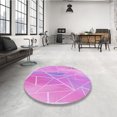 thumbnail image 4 of Ahgly Company Tapis d'Intérieur Lavable en Machine Carré Transitionnel Violet Violet, 4 Pieds Carré, 4 of 7