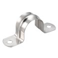 thumbnail image 1 of Unique Bargains 25mm Rigid Pipe Strap, 304 Stainless Steel, 2 Holes Clamps, 100 Pcs, 1 of 3