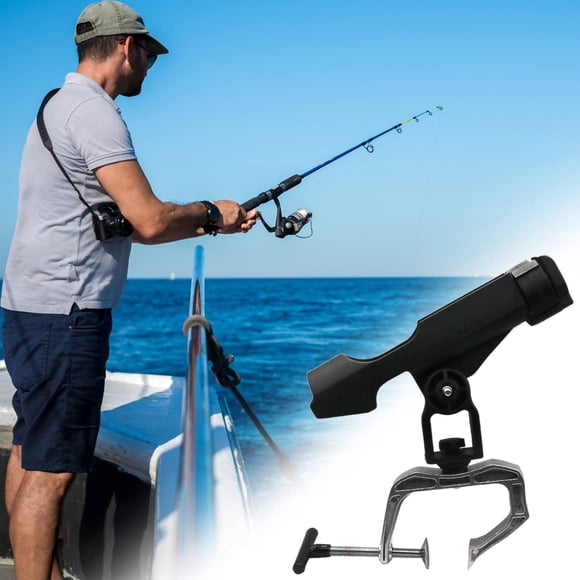 Supports de Canne à Pêche pour Bateau Support de Canne à Pêche avec Pince Agrandie Design Innovant en Forme de V Convient à la Pêche en Bateau Tube Rond/carré Équipement de Pêche Pêche pour Hommes