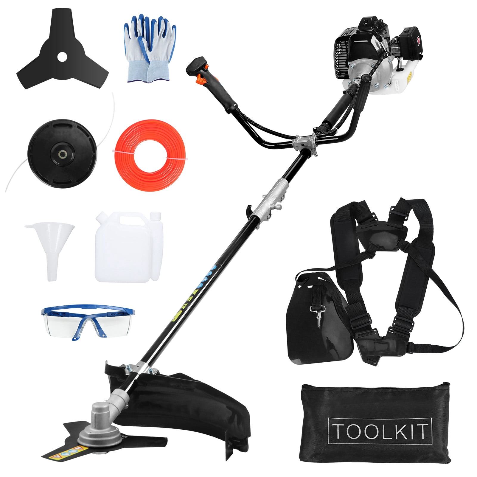 Neinkie 52CC 2-Stroke Gas Powered Lawn Mower with Ergonomic Handle, Powerful Engine Weed Trimmer Lawn Mower, Gas Powered Hedge Trimmer, Weed Eater