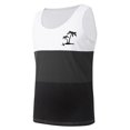 thumbnail image 3 of Yieetim Débardeurs Blancs pour Hommes, Été Imprimé Tropical Décontracté Mode Patchwork à Blocs de Couleur Débardeur Sans Manches, Chandail de Vacances Col Rond Sport TankS - Soldes d'Été Liquidation, 3 of 4