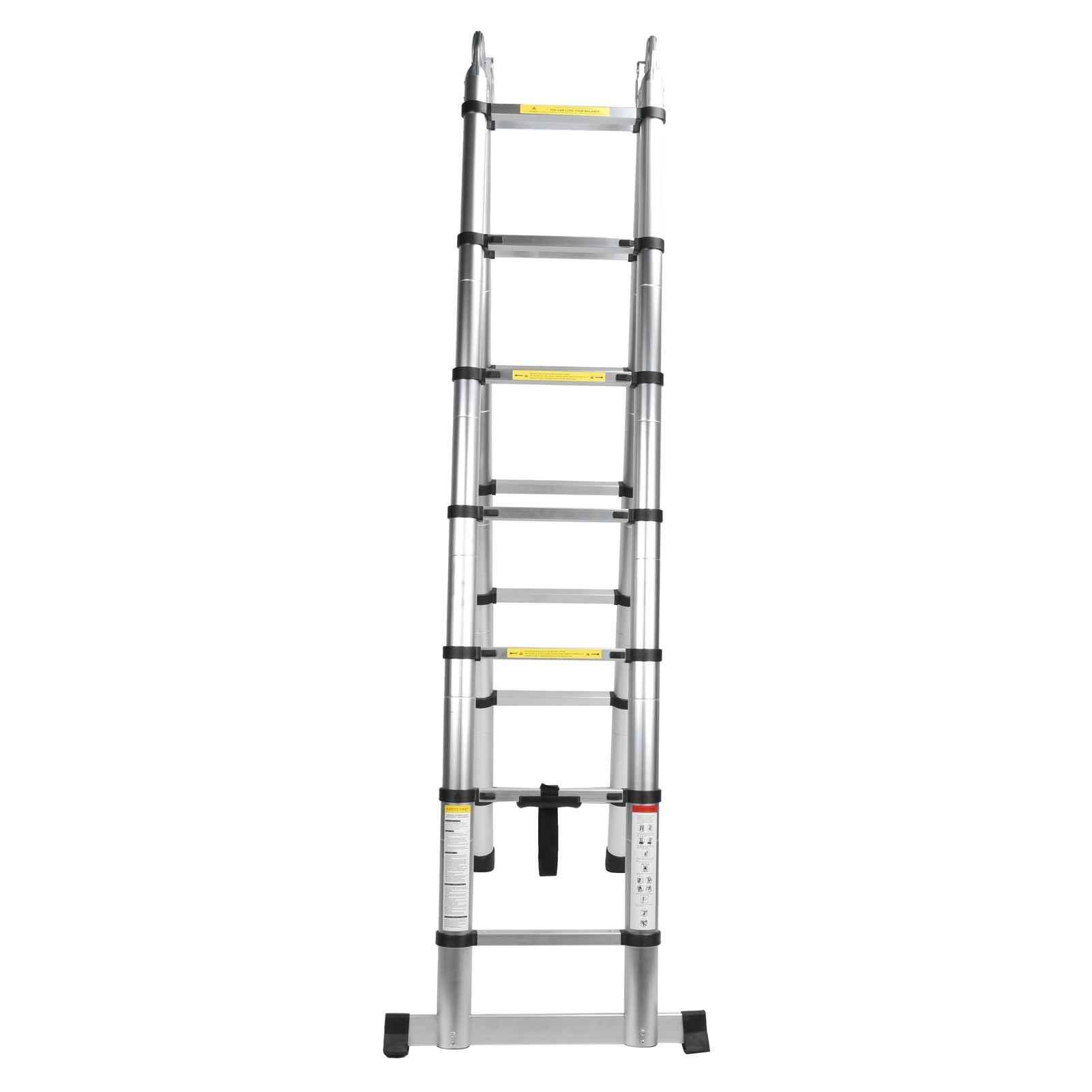 Telescopic Ladder Extension Ladder Foldable Ladder Multi-purpose Ladder 4.4M Aluminium Alloy Telescopic Ladder Foldable Multi-Purpose Extension Ladder 150Kg Holding Capacity