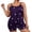 Purple, variant on TIWEKE Comfortable Women's Pajama Sets for Relaxation and Sleep Stylish Short Sleeve and Pants Casual Home Wear for Plus Size Ladies,Size 3XL