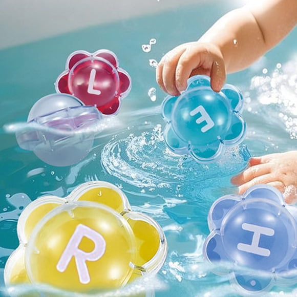 CEHVOM Jouets Éducatifs, Balle Flottante de Salle de Bain Jouet de Bain Éducation Précoce Cognition des Lettres et des Chiffres Jouet d'Eau