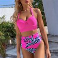 thumbnail image 1 of CEHVOM Bikini Mode pour Femmes Ensemble de Plage Imprimé Deux Pièces, 1 of 6