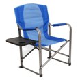 thumbnail image 1 of Kamp-Rite Portable Director's Camping Chair w/Table & Cup Holder, Navy/Tan, 1 of 5