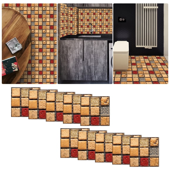 WUHUAKES Crystal Tile Stickers DIY Self-Adhesive Wall Stickers