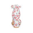 thumbnail image 2 of BLISSFUL STEP Women's Shoes Printed Open Toe Block High Heels Summer Sandals Red White 9, 2 of 8